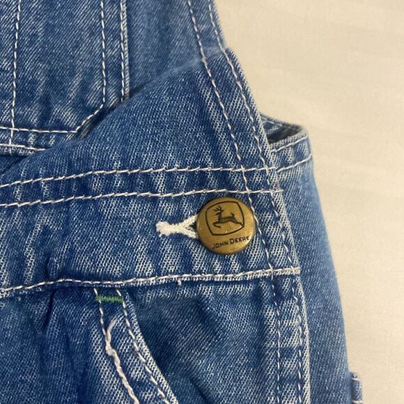 Kids John Deere Blue Denim Overalls size 3T - Picture 4 of 7
